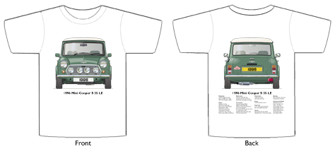 Mini Cooper S 35 LE 1996 T-shirt Front & Back